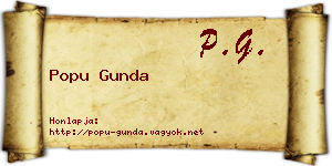 Popu Gunda névjegykártya